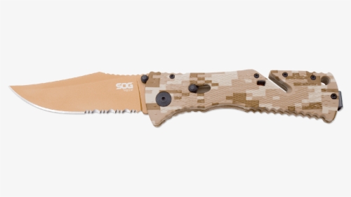 Clip Point, Copper Tini, Serrated - Sog Assisted Opening Knife Fde, HD Png Download, Transparent PNG