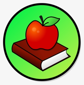 Apple With Books Clipart, HD Png Download, Transparent PNG