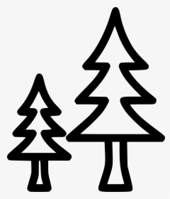 Trees - Mountain Lake Clipart Black And White, HD Png Download, Transparent PNG