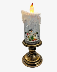 Christmas Candle Glitter Snow Globe, HD Png Download, Transparent PNG