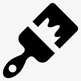 Paint Brush Icon Png Picture Black And White Stock - Paint Brush Icon Transparent, Png Download, Transparent PNG