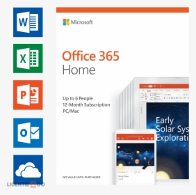Microsoft Office 365 Home 6users 1year - Microsoft Office 365 Home Eng, HD Png Download, Transparent PNG
