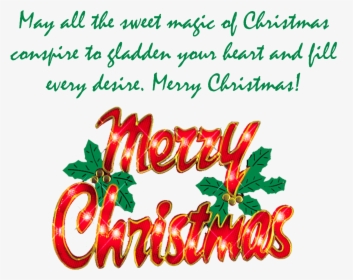 Merry Christmas Wishes Png Clipart - Calligraphy, Transparent Png, Transparent PNG