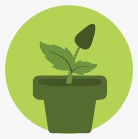 Plant Icon - Black Circle, HD Png Download, Transparent PNG