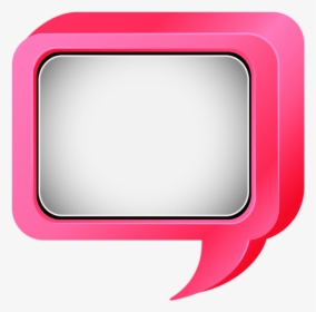 Free Png Download Bubble Speech Pink Png Clipart Png - Television Set, Transparent Png, Transparent PNG