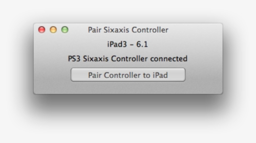 How To Connect Your Ps3 Controller To Your Ipad Or - Apple, HD Png Download, Transparent PNG