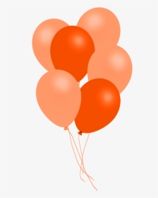 Orange Balloons Clipart - Red Balloon Png, Transparent Png, Transparent PNG