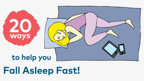 Top 20 Ways To Help You Fall Sleep Fast - Cartoon, HD Png Download, Transparent PNG