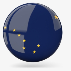 Glossy Round Icon - Transparent Alaska Flag Round Png, Png Download, Transparent PNG