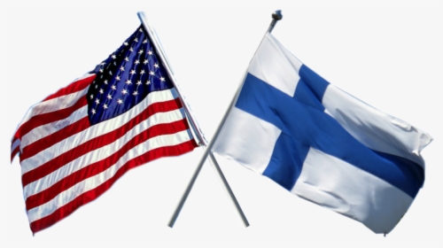 Crossed Flags - Us And Finnish Flags, HD Png Download, Transparent PNG