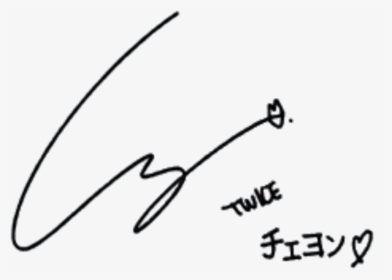 Chaeyoung Autograph Twice サイン 背景 透過 Hd Png Download