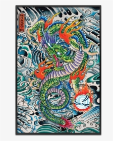 Sea Dragon - Ed Hardy Japanese Tattoos, HD Png Download, Transparent PNG