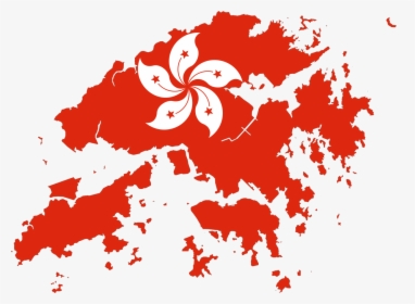 Hong Kong Flag Map, HD Png Download, Transparent PNG