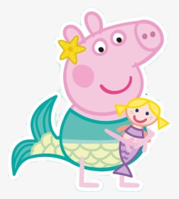 Peppa The Mermaid Clipart - Easy Peppa Pig Paintings, HD Png Download, Transparent PNG