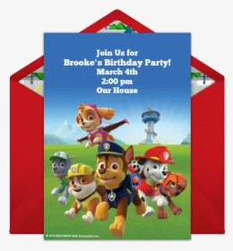 Paw Patrol Invitation Layout, HD Png Download, Transparent PNG