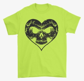Heart Skull T-shirt - Heart, HD Png Download, Transparent PNG
