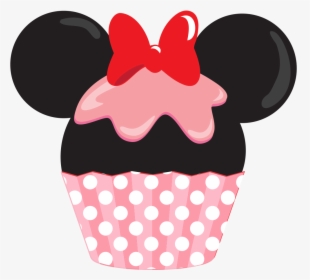 Clipart Clothes Minnie Mouse - Mickey Mouse Cupcake Clipart, HD Png Download, Transparent PNG