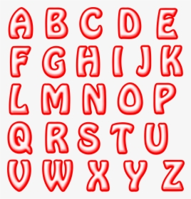 Red Alphabet Letters Vector Clipart Image - Red Alphabet Clip Art, HD Png Download, Transparent PNG