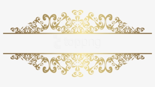 Free Png Download Gold Decorative Element Png Clipart - Elegant Border Design Png, Transparent Png, Transparent PNG