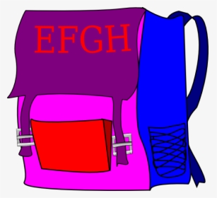 Backpack With Letters Svg Clip Arts - School Bag Clip Art, HD Png Download, Transparent PNG