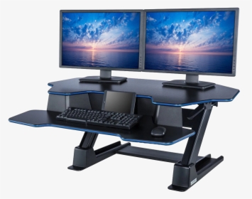 Manual Desk Converters - Corner Standing Desk For Two Monitors, HD Png Download, Transparent PNG