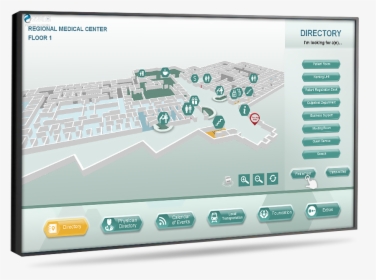 Wayfinding Digital Signage For Hospitals - Display Device, HD Png Download, Transparent PNG