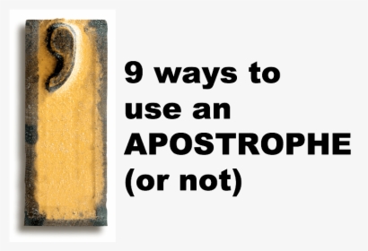 When To Use An Apostrophe - Apostrophe, HD Png Download, Transparent PNG