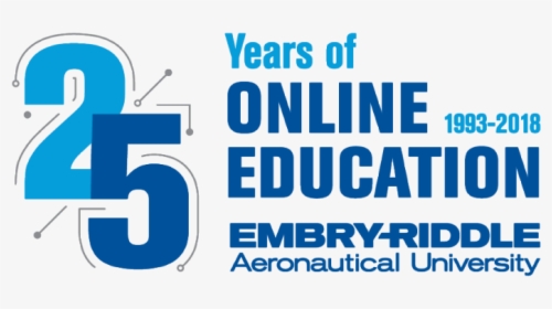 Online 25 Years - Embry–riddle Aeronautical University, HD Png Download, Transparent PNG
