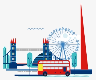 London Clipart Ferris Wheel London - Transparent London Clipart, HD Png Download, Transparent PNG