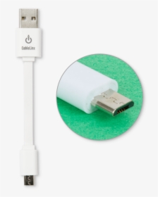 White Cablelinx Micro To Usb-a Charge And Sync Cable - Usb Cable, HD Png Download, Transparent PNG