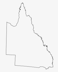 Transparent Australia Map Clipart - Map Of Queensland Outline, HD Png Download, Transparent PNG