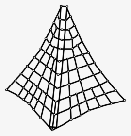 Spider Net Climber, Triangle, Black And White - Clip Art, HD Png Download, Transparent PNG