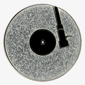 Turntable Pin, Silver Glitter - Circle, HD Png Download, Transparent PNG