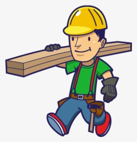 3 Png, Builders At Work - Clipart Construction Worker Building, Transparent Png, Transparent PNG