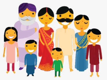Family Clip Art Free , Png Download - Indian Family Cartoon Png, Transparent Png, Transparent PNG