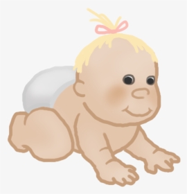 Baby Clipart Crawling Baby Girl - Cartoon, HD Png Download, Transparent PNG