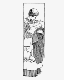 Baby Nurse Vintage Illustration Download - Vintage Babies And Nurses Art, HD Png Download, Transparent PNG