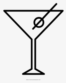 Martini Coloring Page - Bar Drink Doodles Png, Transparent Png, Transparent PNG