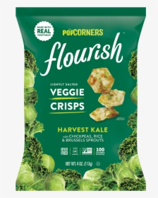 Lightly Salted Harvest Kale With Chickpeas, Rice & - Popcorners Flourish Veggie Crisps, HD Png Download, Transparent PNG