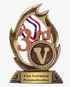 3rd Place Flame Trophy - Basketball Awards, HD Png Download, Transparent PNG