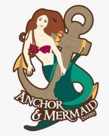 Anchor & Mermaid Tavern Logo - Mermaid Anchor, HD Png Download, Transparent PNG