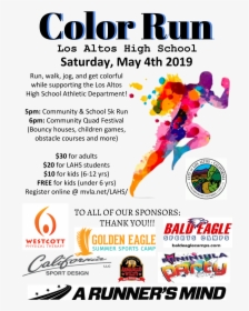 2019 Color Run City Wide Poster With Sponsors - Logo Design Physical Education Logo, HD Png Download, Transparent PNG