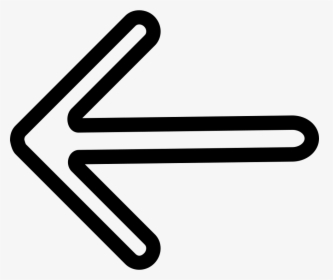 Left Back Arrow Outline - Vector White Arrow Png, Transparent Png, Transparent PNG
