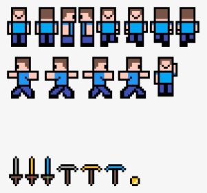 Minecraft Steve Rpg Sprite, HD Png Download, Transparent PNG