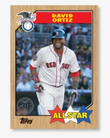 David Ortiz 2021 Topps Baseball Series 2 1987 All Star - Topps 2021 Baseball Cards, HD Png Download, Transparent PNG