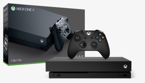 Xbox One X With 2 Controllers, HD Png Download, Transparent PNG