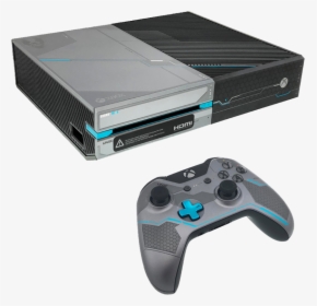 Refurbished Xbox One Console, 1tb, Halo 5 Silver/black, - Black And Silver Halo Xbox One, HD Png Download, Transparent PNG