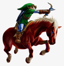 Link And Epona Ocarina Of Time, HD Png Download, Transparent PNG