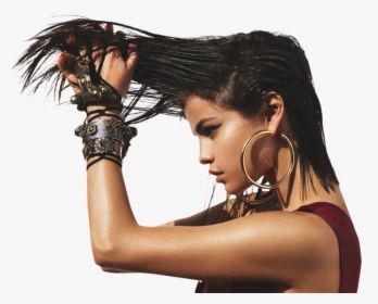 Sexy Selena Gomez Holding Her Hairs Png Image - Selena Gomez Vogue Photoshoot, Transparent Png, Transparent PNG