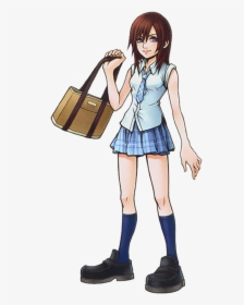 Kairi Wearing School Uniform - Kingdom Hearts Kairi Artwork, HD Png Download, Transparent PNG